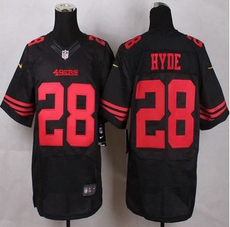 New San Francisco 49ers #28 Carlos Hyde Black Alternate Men's Stitched NFL Elite Jersey New San Francisco 49ers #28 Carlos Hyde Black Alternate Men's Stitched NFL Elite Jersey