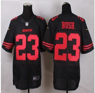 New San Francisco 49ers #23 Reggie Bush Black Alternate Men's Stitched NFL Elite Jersey New San Francisco 49ers #23 Reggie Bush Black Alternate Men's Stitched NFL Elite Jersey