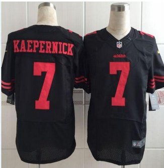 New San Francisco 49ers #7 Colin Kaepernick Black Alternate Men's Stitched NFL Elite jersey