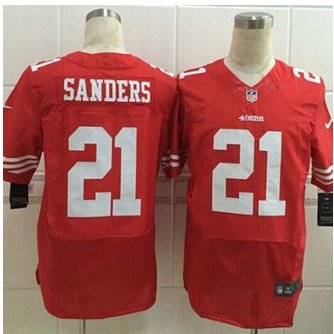 New San Francisco 49ers #21 Deion Sanders Red Team Color Men's Stitched NFL Elite jersey