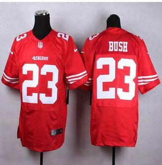 New San Francisco 49ers #23 Reggie Bush Red Team Color Men's Stitched NFL Elite Jersey New San Francisco 49ers #23 Reggie Bush Red Team Color Men's Stitched NFL Elite Jersey