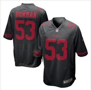 New San Francisco 49ers #53 NaVorro Bowman Black Alternate Game Jersey New San Francisco 49ers #53 NaVorro Bowman Black Alternate Game Jersey