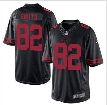 New San Francisco 49ers #82 Torrey Smith Black Alternate Men's Stitched NFL Limited Jersey