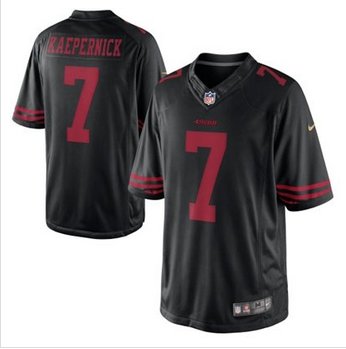 New San Francisco 49ers #7 Colin Kaepernick Black Limited Alternate Jersey New San Francisco 49ers #7 Colin Kaepernick Black Limited Alternate Jersey