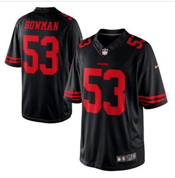 New San Francisco 49ers #53 NaVorro Bowman Black Alternate Limited Jersey New San Francisco 49ers #53 NaVorro Bowman Black Alternate Limited Jersey