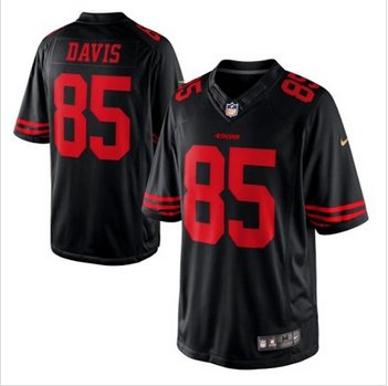 New San Francisco 49ers #85 Vernon Davis Black Limited Alternate Jersey New San Francisco 49ers #85 Vernon Davis Black Limited Alternate Jersey