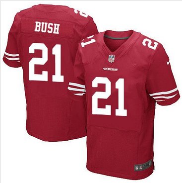NEW 49ers #21 Reggie Bush Red Team Color Men's Stitched NFL Elite Jersey NEW 49ers #21 Reggie Bush Red Team Color Men's Stitched NFL Elite Jersey