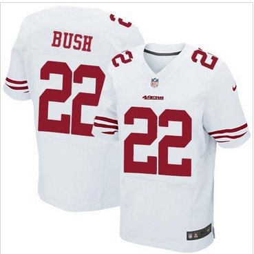 New San Francisco 49ers #22 Reggie Bush White Men's Stitched NFL Elite Jersey New San Francisco 49ers #22 Reggie Bush White Men's Stitched NFL Elite Jersey