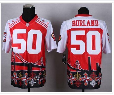 New San Francisco 49ers #50 Chris Borland Red NFL Elite Noble Fashion Jersey New San Francisco 49ers #50 Chris Borland Red NFL Elite Noble Fashion Jersey