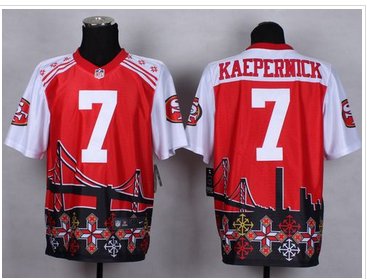 NEW San Francisco 49ers #7 Colin Kaepernick Red NFL Elite Noble Fashion Jersey