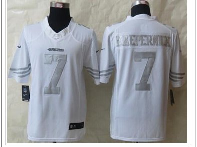 NEW San Francisco 49ers #7 Colin Kaepernick White NFL Limited Platinum Jersey