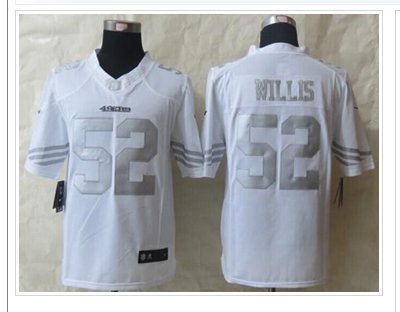NEW San Francisco 49ers #52 Patrick Willis White NFL Limited Platinum Jersey NEW San Francisco 49ers #52 Patrick Willis White NFL Limited Platinum Jersey