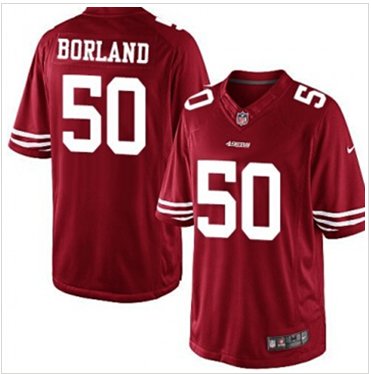 NEW San Francisco 49ers #50 Chris Borland Red Team Color NFL Limited Jersey NEW San Francisco 49ers #50 Chris Borland Red Team Color NFL Limited Jersey