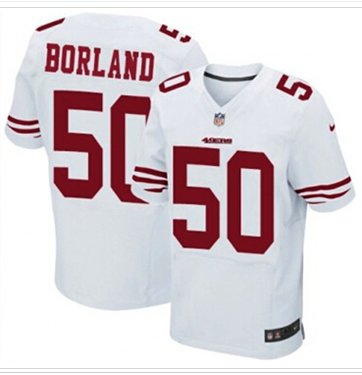NEW San Francisco 49ers #50 Chris Borland White NFL Elite Jersey NEW San Francisco 49ers #50 Chris Borland White NFL Elite Jersey