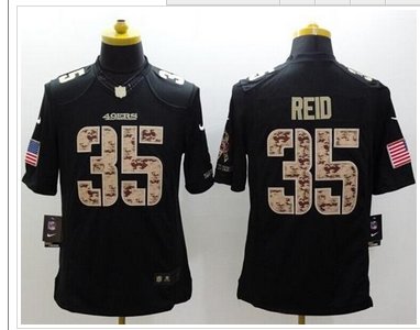 New San Francisco 49ers #35 Eric Reid Black NFL Limited Salute to Service jersey