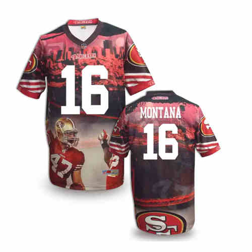 New San Francisco 49ers 16# Joe Montana Team Color NFL Elite Fanatical Version Jerseys New San Francisco 49ers 16# Joe Montana Team Color NFL Elite Fanatical Version Jerseys