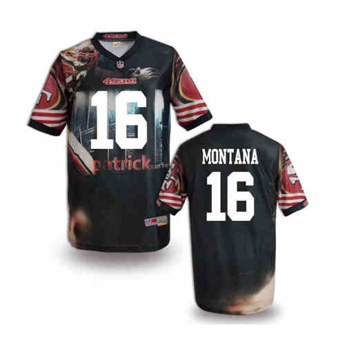 New San Francisco 49ers 16# Joe Montana Team Color Elite Fanatical Version Jersey New San Francisco 49ers 16# Joe Montana Team Color Elite Fanatical Version Jersey
