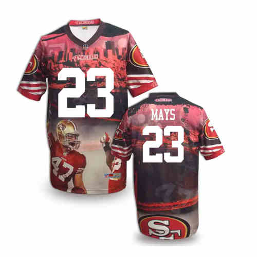 New San Francisco 49ers 23# Mays Team Color NFL Elite Fanatical Version Jerseys