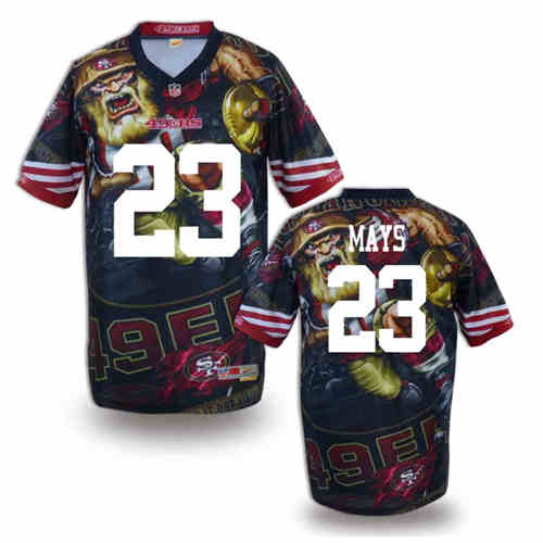 New San Francisco 49ers 23# Mays Team Color Elite Fanatical Version Jersey
