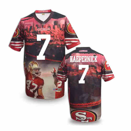 New San Francisco 49ers #7 Colin Kaepernick Team Color Elite Fanatical Version Jerseys