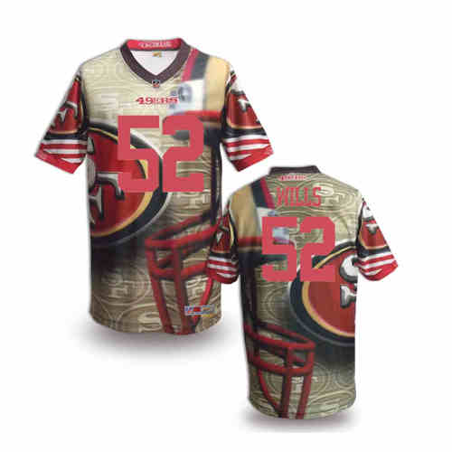 New San Francisco 49ers #52 Patrick Willis Team Color Elite Fanatical Version Jersey