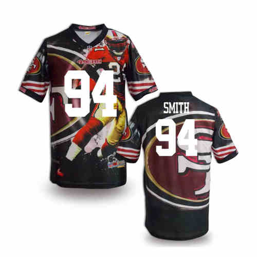 New San Francisco 49ers #94 Justin Smith Team Color Elite Fanatical Version Jersey New San Francisco 49ers #94 Justin Smith Team Color Elite Fanatical Version Jersey