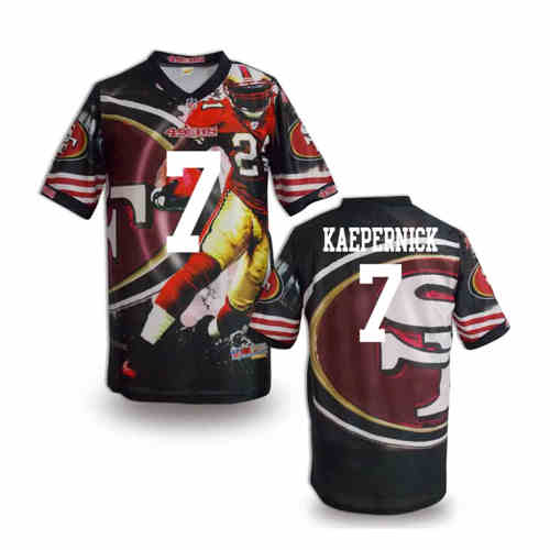New San Francisco 49ers 7# Colin Kaepernick Team Color NFL Elite Fanatical Version Jerseys New San Francisco 49ers 7# Colin Kaepernick Team Color NFL Elite Fanatical Version Jerseys