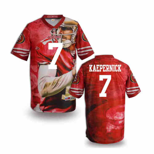 New San Francisco 49ers 7# Colin Kaepernick Team Color Elite Fanatical Version Jerseys