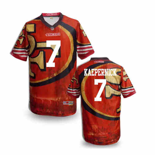 New San Francisco 49ers 7 Colin Kaepernick Team Color Elite Fanatical Version Jersey