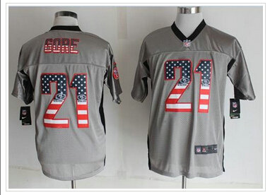 NEW San Francisco 49ers #21 Frank Gore Grey NFL Elite USA Flag Fashion Jersey