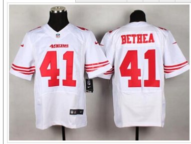 New San Francisco 49ers #41 Antoine Bethea White NFL Elite Jersey