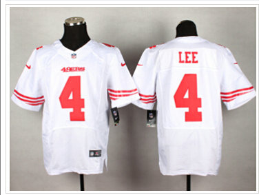 New San Francisco 49ers #4 Andy Lee White NFL Elite Jersey New San Francisco 49ers #4 Andy Lee White NFL Elite Jersey