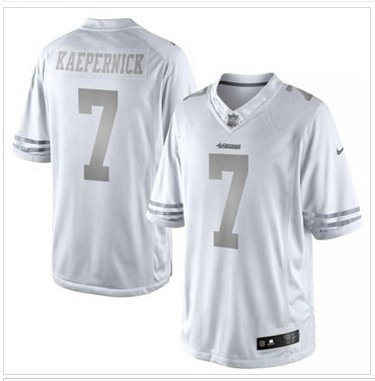 New San Francisco 49ers #7 Colin Kaepernick White Platinum Jersey New San Francisco 49ers #7 Colin Kaepernick White Platinum Jersey