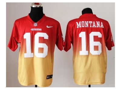 NEW San Francisco 49ers 16 joe montana Red Yellow Drift Fashion II Elite NFL Jerseys NEW San Francisco 49ers 16 joe montana Red Yellow Drift Fashion II Elite NFL Jerseys