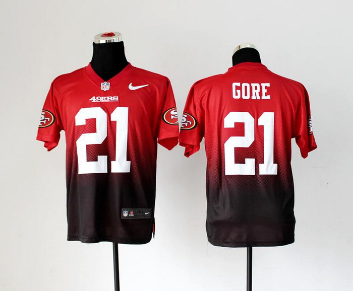 NEW San Francisco 49ers 21 Frank Gore Red Black Drift Fashion II Elite NFL Jerseys NEW San Francisco 49ers 21 Frank Gore Red Black Drift Fashion II Elite NFL Jerseys