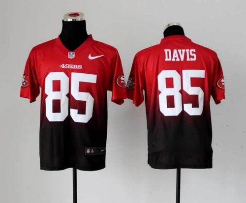 NEW San Francisco 49ers 85 Vernon Davis Red Black Drift Fashion II Elite NFL Jerseys NEW San Francisco 49ers 85 Vernon Davis Red Black Drift Fashion II Elite NFL Jerseys