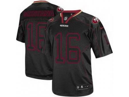 NEW San Francisco 49ers 16 Joe Montana Elite Lights Out Black NFL Jerseys NEW San Francisco 49ers 16 Joe Montana Elite Lights Out Black NFL Jerseys