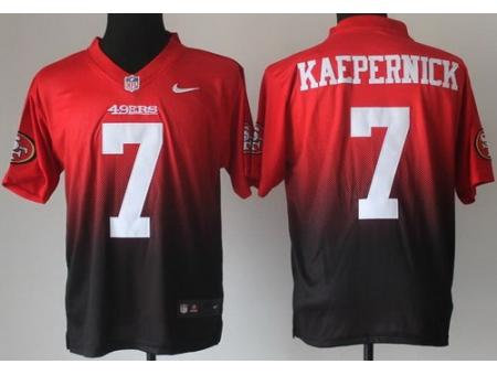 NEW San Francisco 49ers 7 Colin Kaepernick Red Black Drift Fashion II Elite NFL Jerseys