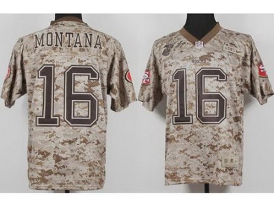 NEW San Francisco 49ers 16 Joe Montana Camo US.Mccuu NFL Jerseys NEW San Francisco 49ers 16 Joe Montana Camo US.Mccuu NFL Jerseys