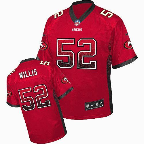 NEW San Francisco 49ers 52 Patrick Willis Red Team Color Stitched NFL Elite Drift Fashion Jersey NEW San Francisco 49ers 52 Patrick Willis Red Team Color Stitched NFL Elite Drift Fashion Jersey