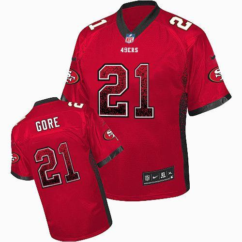 NEW San Francisco 49ers 21 Frank Gore Red Team Color Stitched NFL Elite Drift Fashion Jersey NEW San Francisco 49ers 21 Frank Gore Red Team Color Stitched NFL Elite Drift Fashion Jersey