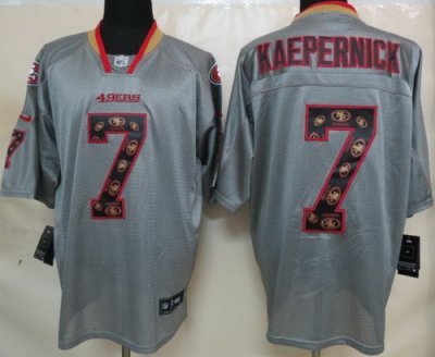 NEW NFL San Francisco 49ers 7 Colin Kaepernick Lights Out Grey Jerseys(Elite) NEW NFL San Francisco 49ers 7 Colin Kaepernick Lights Out Grey Jerseys(Elite)