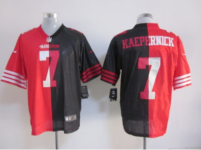 NEW NFL San Francisco 49ers 7 Colin Kaepernick red-black jerseys(Elite split) NEW NFL San Francisco 49ers 7 Colin Kaepernick red-black jerseys(Elite split)