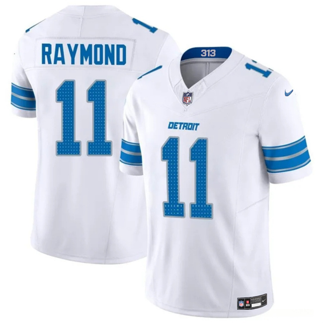 Men's Detroit Lions #11 Kalif Raymond White 2024 F.U.S.E. Vapor Limited Stitched Jersey Men's Detroit Lions #11 Kalif Raymond White 2024 F.U.S.E. Vapor Limited Stitched Jersey