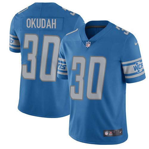 Nike Lions #30 Jeff Okudah Blue Team Color Men's Stitched NFL Vapor Untouchable Limited Jersey Nike Lions #30 Jeff Okudah Blue Team Color Men's Stitched NFL Vapor Untouchable Limited Jersey