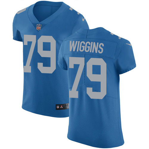 Nike Lions #79 Kenny Wiggins Blue Throwback Men's Stitched NFL Vapor Untouchable Elite Jersey Nike Lions #79 Kenny Wiggins Blue Throwback Men's Stitched NFL Vapor Untouchable Elite Jersey