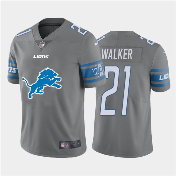 Nike Lions 21 Tracy Walker Gray Team Big Logo Vapor Untouchable Limited Jersey Nike Lions 21 Tracy Walker Gray Team Big Logo Vapor Untouchable Limited Jersey