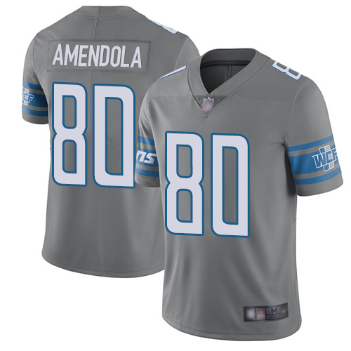 Lions #80 Danny Amendola Gray Men's Stitched Football Limited Rush Jersey Lions #80 Danny Amendola Gray Men's Stitched Football Limited Rush Jersey