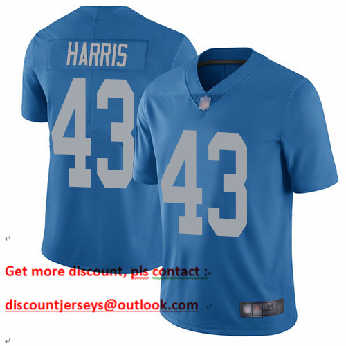 Lions #43 Will Harris Blue Throwback Men's Stitched Football Vapor Untouchable Limited Jersey Lions #43 Will Harris Blue Throwback Men's Stitched Football Vapor Untouchable Limited Jersey