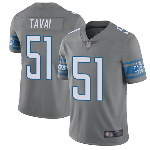 Lions #51 Jahlani Tavai Gray Men's Stitched Football Limited Rush Jersey Lions #51 Jahlani Tavai Gray Men's Stitched Football Limited Rush Jersey